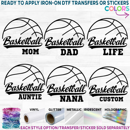 (s047-6A) Basketball Mom Family Custom Text