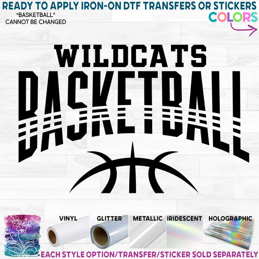 (s047-8F) Team Name Basketball Custom Text