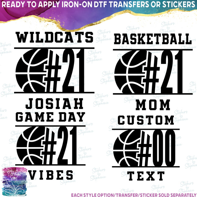 (s047-8G) Basketball Team Name Mom Family Custom Text
