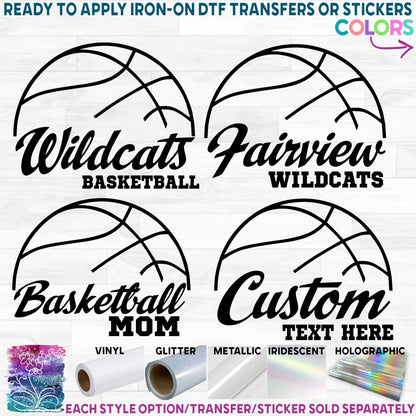 (s047-8B) Basketball Team Name Mom Family Custom Text