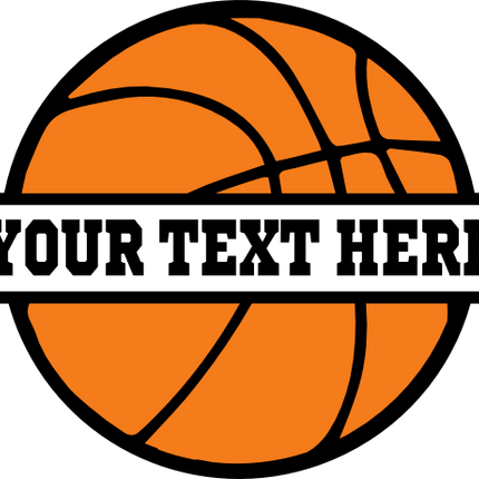 (047-02-J) Basketball Split Ball Text