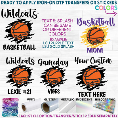 (s047-8D) Basketball Team Mom Family Custom Text