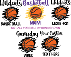 (s047-8D) Basketball Team Family Custom Text