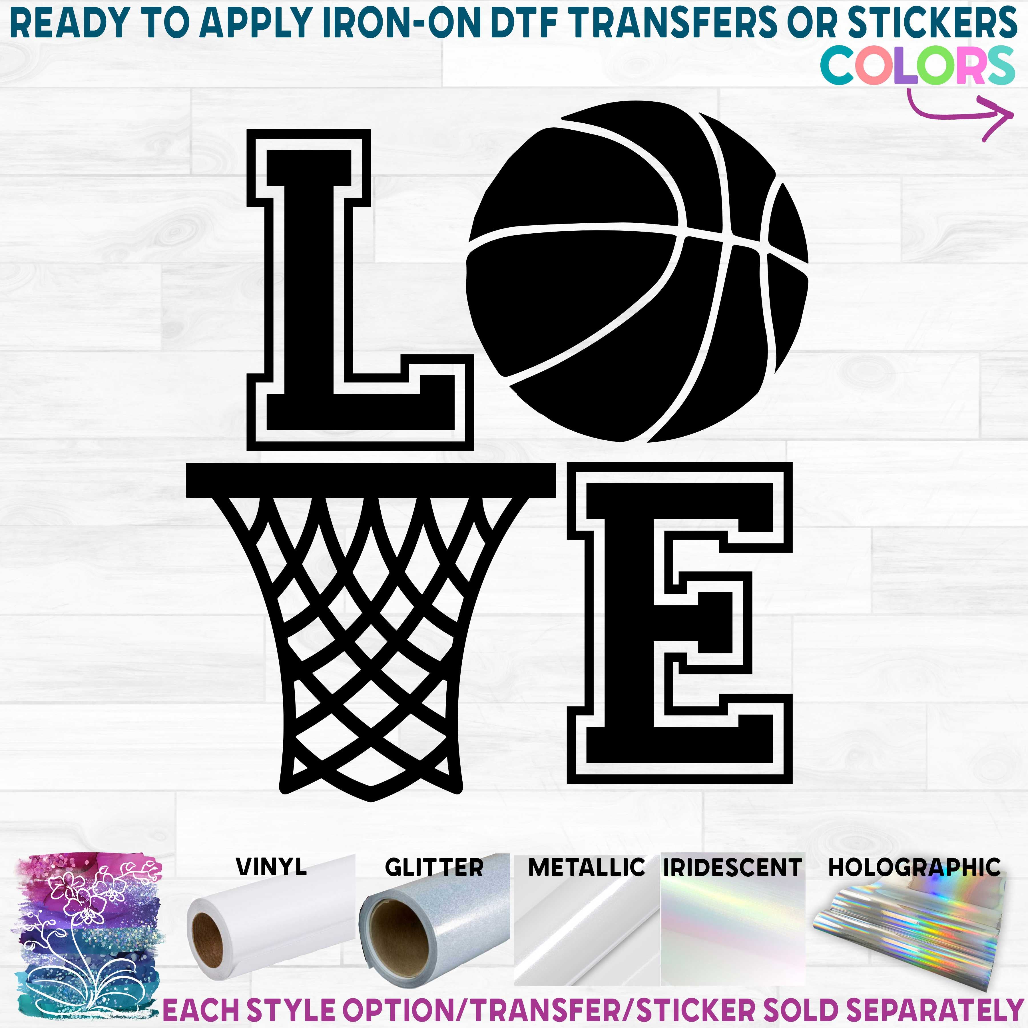 (s047-10) Stacked LOVE Basketball Net Heart or Round Ball
