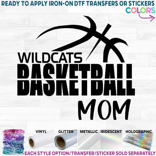 (s047-8E) Team Name Basketball Mom Custom Text