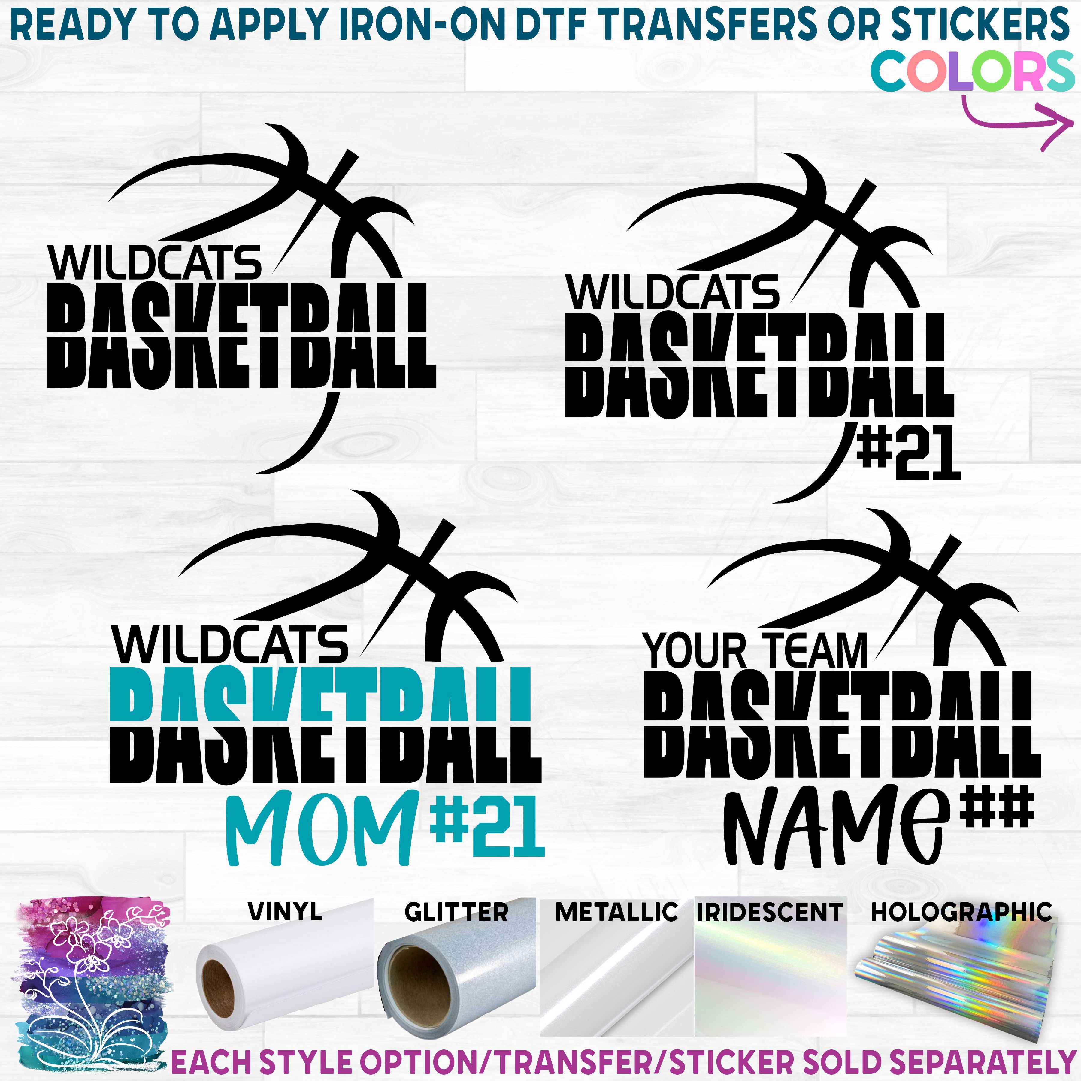 (s047-8E) Team Name Basketball Mom Family Custom Text