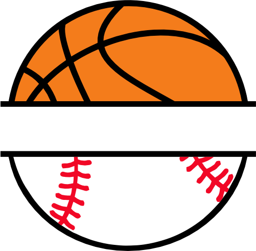 (s047-2-L) Basketball Baseball Softball Split Team Name or Custom Text