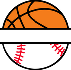 (s047-2-L) Basketball Baseball Softball Split Team Name or Custom Text