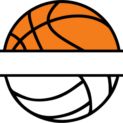 (s047-2-M) Basketball Volleyball Split Team Name or Custom Text