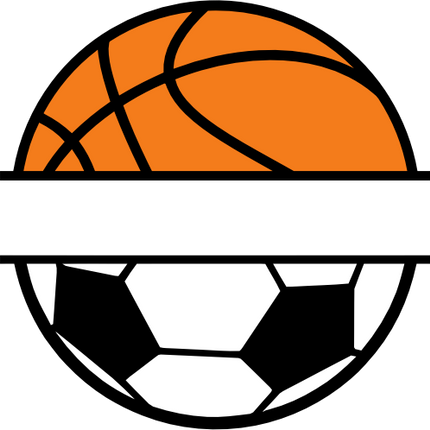 (s047-2-N) Basketball Soccer Split Team Name or Custom Text