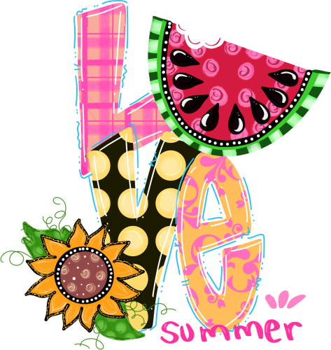 (004-03-C) Love Summer Watermelon