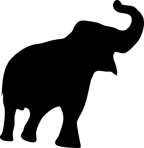 (005-01-F) Elephant Silhouette