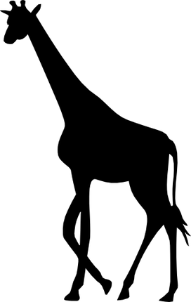 (005-02-A) Giraffe Silhouette
