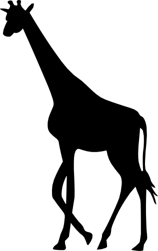 (005-02-A) Giraffe Silhouette