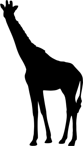 (005-02-B) Giraffe Silhouette