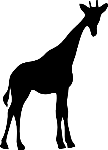 (005-02-C) Giraffe Silhouette