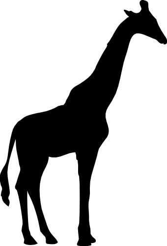 (005-02-D) Giraffe Silhouette