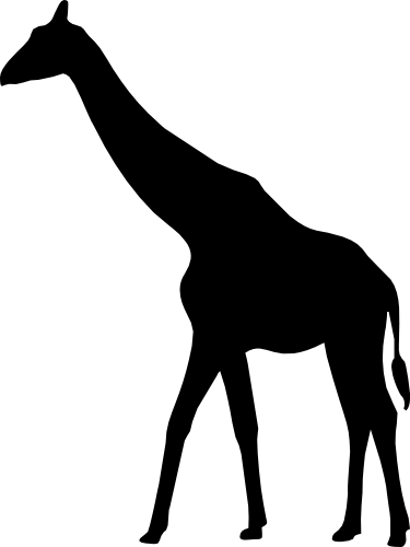 (005-02-E) Giraffe Silhouette