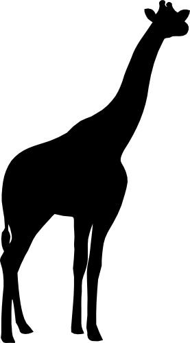 (005-02-F) Giraffe Silhouette