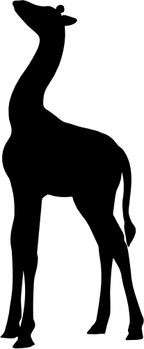 (005-02-G) Giraffe Silhouette