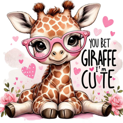 (s005-2O) You Bet Giraffe I'm Cute