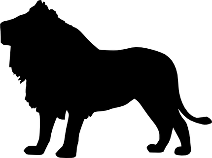 (005-03-A) Lion Silhouette