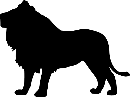 (005-03-A) Lion Silhouette