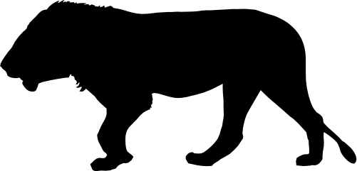 (s005-3-B) Lion Silhouette