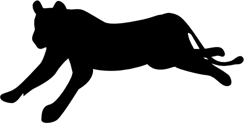 (s005-3-D) Lion Silhouette