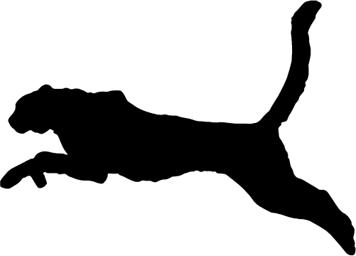 (s005-3-F) Panther Cougar Silhouette