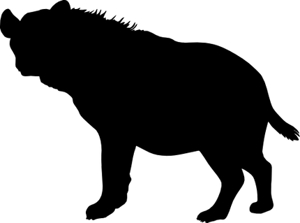 (005-07-A) Hyena Silhouette