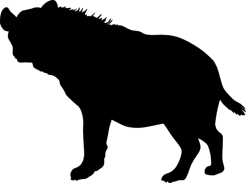 (005-07-A) Hyena Silhouette