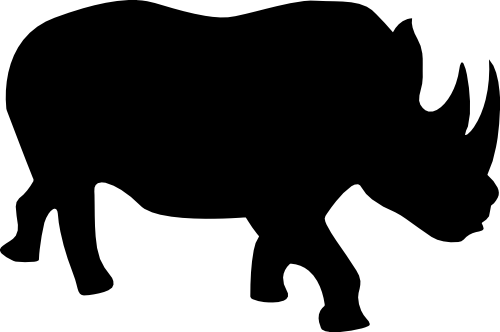 (s005-7-B) Rhino Silhouette