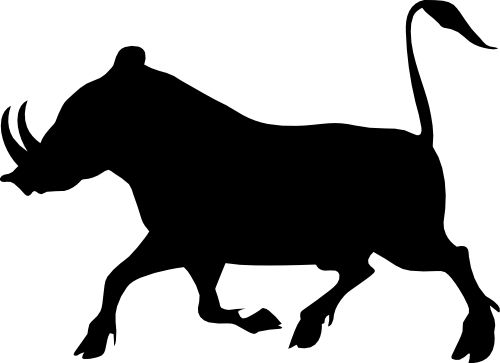 (s005-7-D) Warthog Silhouette