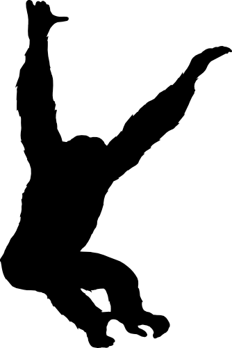 (s005-7-F) Chimp Silhouette