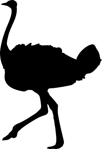 (s005-6-F) Ostrich Silhouette