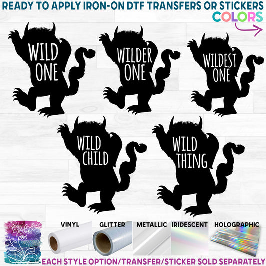 (s050-3X) Wild One, Wild Child, Wild Thing Custom Text