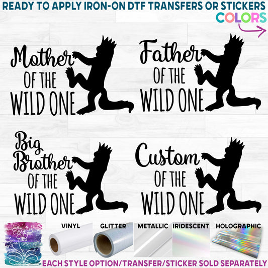 (s050-2H) Mother, Father, Family of the Wild One Family Custom Text