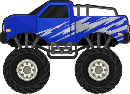 (051-02-1A) Blue Monster Truck