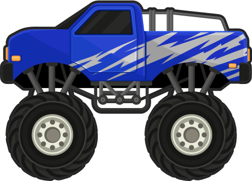 (051-02-1A) Blue Monster Truck
