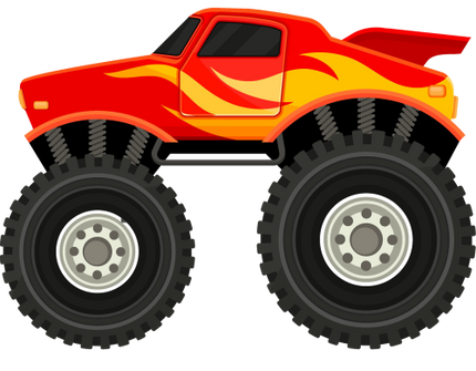 (051-02-1C) Red Monster Truck