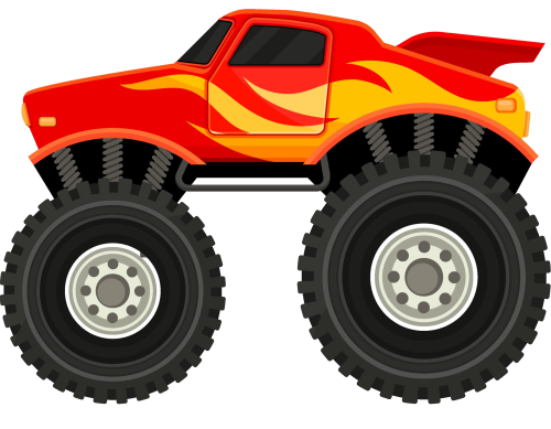 (051-02-1C) Red Monster Truck