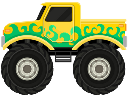 (051-02-1D) Yellow Monster Truck
