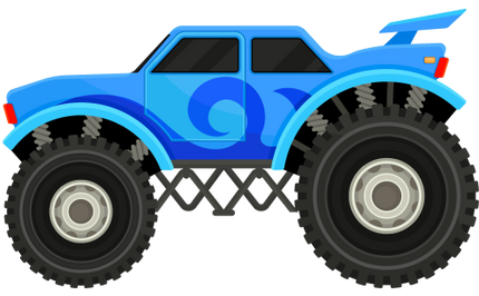 (051-02-1E) Blue Monster Truck