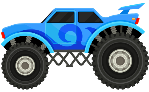 (051-02-1E) Blue Monster Truck