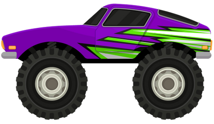 (051-02-1F) Purple Monster Truck