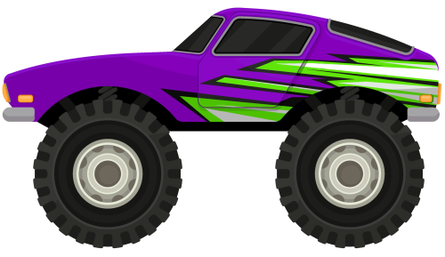 (051-02-1F) Purple Monster Truck