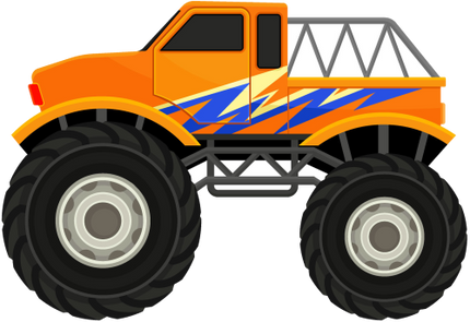 (051-02-1G) Orange Monster Truck