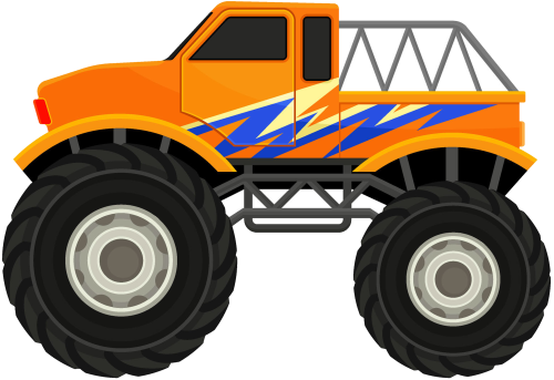(051-02-1G) Orange Monster Truck