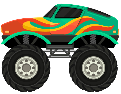 (051-02-1H) Green Monster Truck